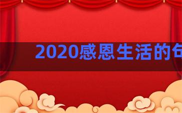 2020感恩生活的句子